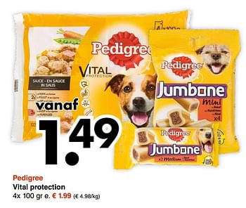 Aanbiedingen Pedigree vital protection - Pedigree - Geldig van 18/09/2017 tot 30/09/2017 bij Wibra