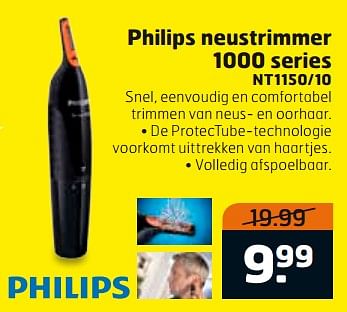 Aanbiedingen Philips neustrimmer 1000 series nt1150-10 - Philips - Geldig van 19/09/2017 tot 01/10/2017 bij Trekpleister