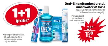 Aanbiedingen Tandenborstel indicator medium - Oral-B - Geldig van 19/09/2017 tot 01/10/2017 bij Trekpleister