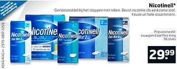 Aanbiedingen Kauwgom cool mint 4 mg - nicotinell - Geldig van 19/09/2017 tot 01/10/2017 bij Trekpleister
