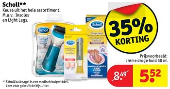 Aanbiedingen Crème droge huid - Scholl - Geldig van 19/09/2017 tot 24/09/2017 bij Kruidvat