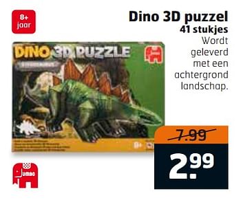 Aanbiedingen Dino 3d puzzel - Jumbo - Geldig van 19/09/2017 tot 01/10/2017 bij Trekpleister