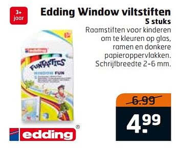 Aanbiedingen Edding window viltstiften - Edding - Geldig van 19/09/2017 tot 01/10/2017 bij Trekpleister