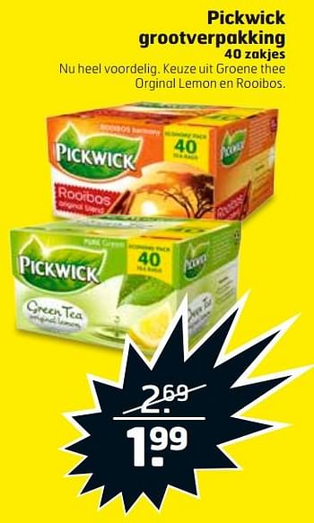 Aanbiedingen Pickwick grootverpakking - Pickwick - Geldig van 19/09/2017 tot 01/10/2017 bij Trekpleister