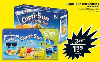 Aanbiedingen Capri-sun drinkpakjes - Capri-Sun - Geldig van 19/09/2017 tot 01/10/2017 bij Trekpleister