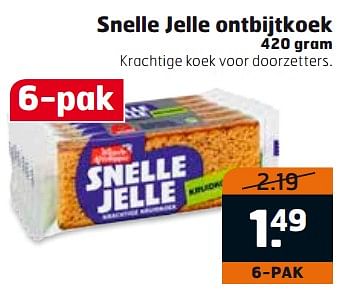 Aanbiedingen Snelle jelle ontbijtkoek - Snelle Jelle - Geldig van 19/09/2017 tot 01/10/2017 bij Trekpleister