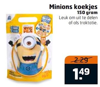 Aanbiedingen Minions koekjes - Huismerk - Trekpleister - Geldig van 19/09/2017 tot 01/10/2017 bij Trekpleister