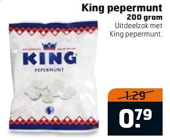 Aanbiedingen King pepermunt - King - Geldig van 19/09/2017 tot 01/10/2017 bij Trekpleister