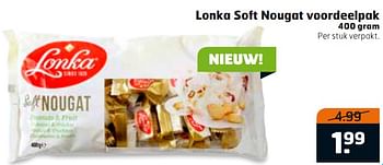 Aanbiedingen Lonka soft nougat voordeelpak - Lonka - Geldig van 19/09/2017 tot 01/10/2017 bij Trekpleister