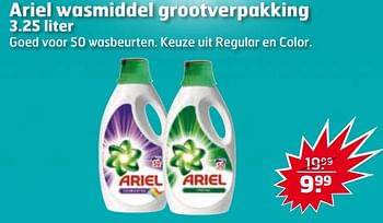 Aanbiedingen Ariel wasmiddel grootverpakking - Ariel - Geldig van 19/09/2017 tot 01/10/2017 bij Trekpleister
