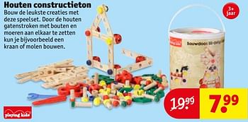 Aanbiedingen Houten constructieton - Playing Kids - Geldig van 19/09/2017 tot 24/09/2017 bij Kruidvat