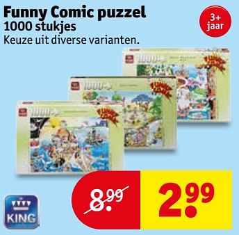 Aanbiedingen Funny comic puzzel - King - Geldig van 19/09/2017 tot 24/09/2017 bij Kruidvat