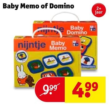 Aanbiedingen Baby memo of domino - Huismerk - Kruidvat - Geldig van 19/09/2017 tot 24/09/2017 bij Kruidvat
