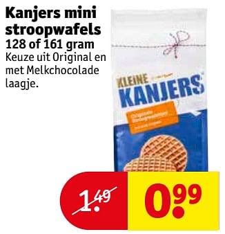 Aanbiedingen Kanjers mini stroopwafels - Kanjers - Geldig van 19/09/2017 tot 24/09/2017 bij Kruidvat
