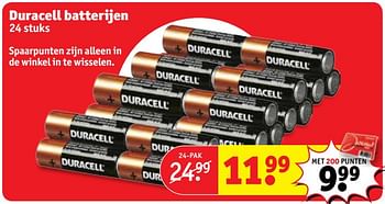 Aanbiedingen Duracell batterijen - Duracell - Geldig van 19/09/2017 tot 24/09/2017 bij Kruidvat