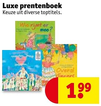 Aanbiedingen Luxe prentenboek - Huismerk - Kruidvat - Geldig van 19/09/2017 tot 24/09/2017 bij Kruidvat