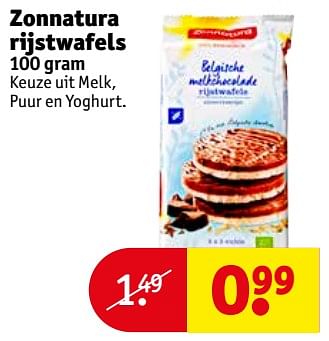 Aanbiedingen Zonnatura rijstwafels - Zonnatura - Geldig van 19/09/2017 tot 24/09/2017 bij Kruidvat