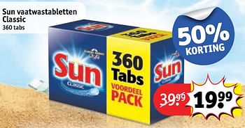 Aanbiedingen Sun vaatwastabletten classic - Sun - Geldig van 19/09/2017 tot 24/09/2017 bij Kruidvat