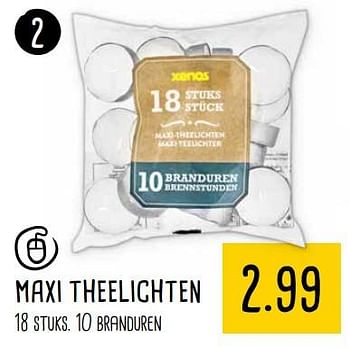 Aanbiedingen Maxi theelichten - Huismerk - Xenos - Geldig van 18/09/2017 tot 01/10/2017 bij Xenos