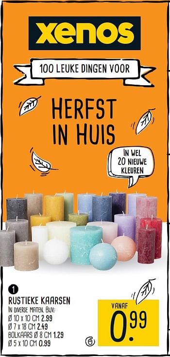Aanbiedingen Rustieke kaarsen - Huismerk - Xenos - Geldig van 18/09/2017 tot 01/10/2017 bij Xenos
