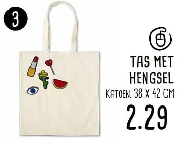 Aanbiedingen Tas met hengsel - Huismerk - Xenos - Geldig van 18/09/2017 tot 01/10/2017 bij Xenos