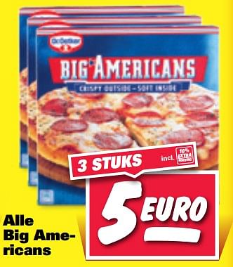 Aanbiedingen Alle big americans - Dr. Oetker - Geldig van 18/09/2017 tot 23/09/2017 bij Nettorama