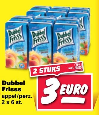 Aanbiedingen Dubbel frisss appel-perz - Dubbelfrisss - Geldig van 18/09/2017 tot 23/09/2017 bij Nettorama