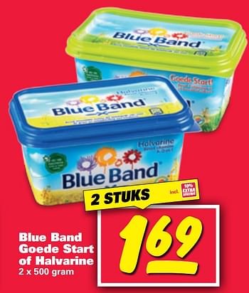 Aanbiedingen Blue band goede start of halvarine - Blue Band - Geldig van 18/09/2017 tot 23/09/2017 bij Nettorama