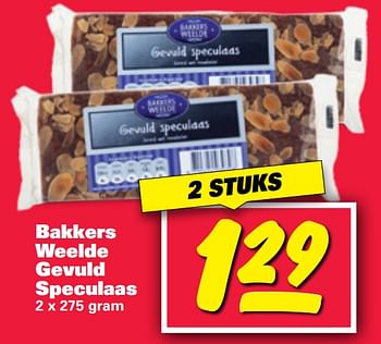 Aanbiedingen Bakkers weelde gevuld speculaas - Bakkersweelde - Geldig van 18/09/2017 tot 23/09/2017 bij Nettorama