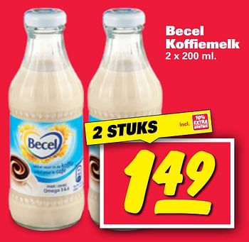 Aanbiedingen Becel koffiemelk - Becel - Geldig van 18/09/2017 tot 23/09/2017 bij Nettorama