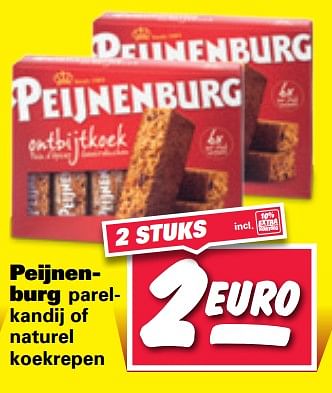 Aanbiedingen Peijnenburg parelkandij of naturel koekrepen - Peijnenburg - Geldig van 18/09/2017 tot 23/09/2017 bij Nettorama