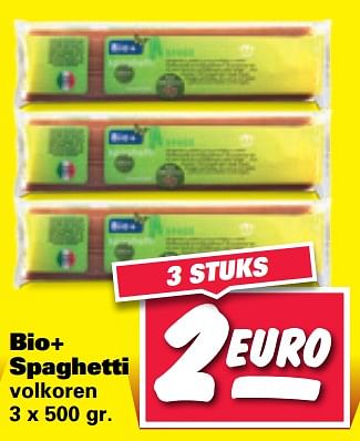 Aanbiedingen Bio+ spaghetti - Bio+ - Geldig van 18/09/2017 tot 23/09/2017 bij Nettorama