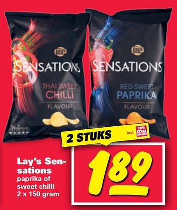 Aanbiedingen Lay`s sen- sations - Lay's - Geldig van 18/09/2017 tot 23/09/2017 bij Nettorama