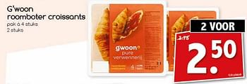 Aanbiedingen G`woon roomboter croissants - Gâ€™woon - Geldig van 18/09/2017 tot 23/09/2017 bij Agrimarkt