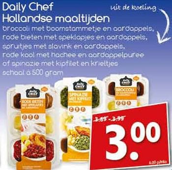 Aanbiedingen Daily chef hollandse maaltijden - Daily chef - Geldig van 18/09/2017 tot 23/09/2017 bij Agrimarkt