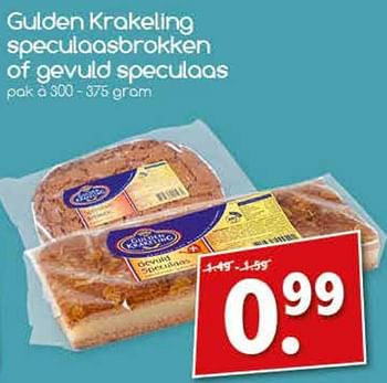 Aanbiedingen Gulden krakeling speculaasbrokken of gevuld speculaas - Gulden Krakeling - Geldig van 18/09/2017 tot 23/09/2017 bij Agrimarkt