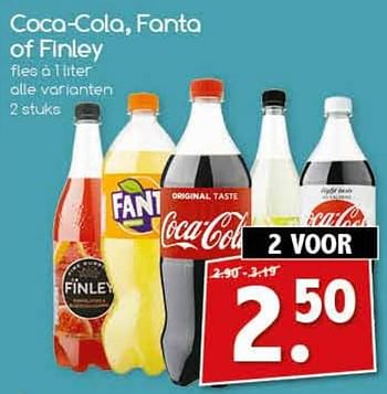 Aanbiedingen Coca-cola, fanta of finley - Huismerk - Agrimarkt - Geldig van 18/09/2017 tot 23/09/2017 bij Agrimarkt