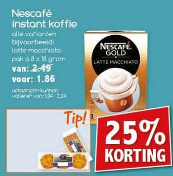 Aanbiedingen Nescafé instant koffie - Nescafe - Geldig van 18/09/2017 tot 23/09/2017 bij Agrimarkt