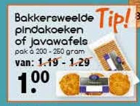 Aanbiedingen Bakkersweelde pindakoeken of javawafels - Bakkersweelde - Geldig van 18/09/2017 tot 23/09/2017 bij Agrimarkt