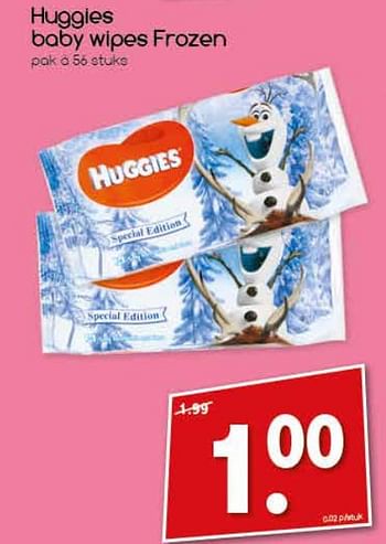 Aanbiedingen Huggies baby wipes frozen - Huggies - Geldig van 18/09/2017 tot 23/09/2017 bij Agrimarkt