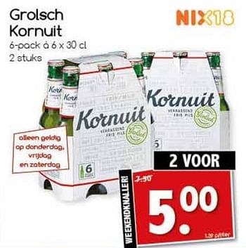 Aanbiedingen Grolsch kornuit - Grolsch - Geldig van 18/09/2017 tot 23/09/2017 bij Agrimarkt