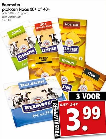 Aanbiedingen Beemster plakken kaas 30+ of 48+ - Beemster - Geldig van 18/09/2017 tot 23/09/2017 bij Agrimarkt