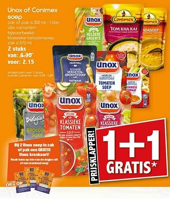 Aanbiedingen Unox of conimex soep - Huismerk - Agrimarkt - Geldig van 18/09/2017 tot 23/09/2017 bij Agrimarkt