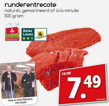 Aanbiedingen Runderentrecote - Huismerk - Agrimarkt - Geldig van 18/09/2017 tot 23/09/2017 bij Agrimarkt