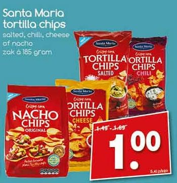 Aanbiedingen Santa maria tortilla chips - Santa Maria - Geldig van 18/09/2017 tot 23/09/2017 bij Agrimarkt