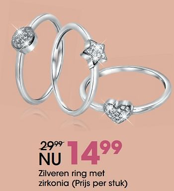 Aanbiedingen Zilveren ring met zirkonia - Huismerk - Lucardi - Geldig van 19/09/2017 tot 12/11/2017 bij Lucardi