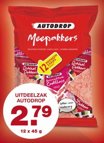 Aanbiedingen Uitdeelzak drop - Autodrop - Geldig van 22/09/2017 tot 24/09/2017 bij Aldi