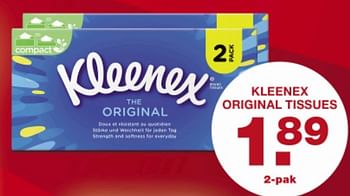 Aanbiedingen Kleenex original tissues - Kleenex - Geldig van 22/09/2017 tot 24/09/2017 bij Aldi