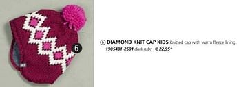 Aanbiedingen Diamond knit cap kids - Huismerk - Jack Wolfskin - Geldig van 12/09/2017 tot 31/03/2018 bij Jack Wolfskin