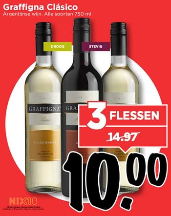 Aanbiedingen Graffigna clasico - Rode wijnen - Geldig van 21/09/2017 tot 23/09/2017 bij Vomar
